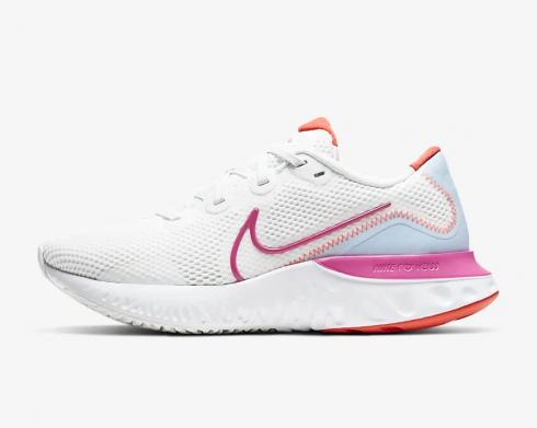 Nike Womens Renew Run White Ember Glow Hydrogen Blue CK6360-100