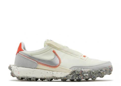 Nike Womens Waffle Racer Crater Coconut Milk Photon Metallic Dust Team Orange Silver CT1983-105