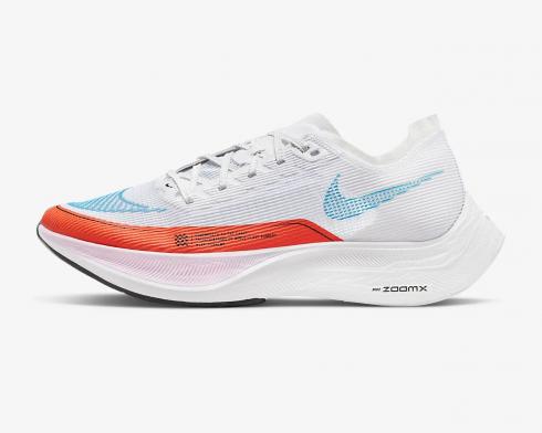 Nike ZoomX VaporFly NEXT% 2 משלב Rush Orange Laser Blue CU4123-102