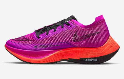 Nike ZoomX VaporFly NEXT% 2 하이퍼 바이올렛 플래시 크림슨 풋볼 그레이 블랙 CU4123-501, 신발, 운동화를