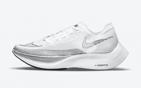 Nike ZoomX VaporFly NEXT% 2 Hvid Sort Metallic Sølv CU4111-100