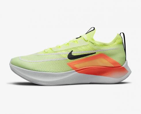 Nike Zoom Fly 4 Barely Volt Hyper Orange Bolt Sort CT2392-700