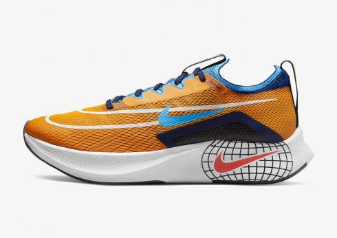 Nike Zoom Fly 4 Premium Light Curry Dark Obsidian University Blue DO9583-700