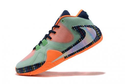 Nike Zoom Freak 1 Orange Green Laser Silver Multi Color Basketbalové boty BQ5422-503