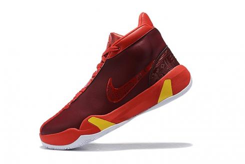 Nike Zoom Heritage N7 Black Gym Red Dark Red Active Yellow Basketball Shoes CI1683-605