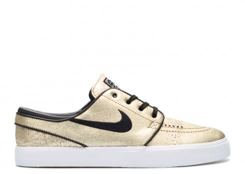 Nike Zoom Stefan Janoski L Br Gold Light Black White Gum Metallic 616490-702
