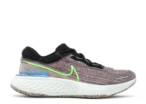 Nike Zoomx Invincible Run Flyknit Exeter Edition Platinum Multi Tint Color Black Strike Green DJ5923-900