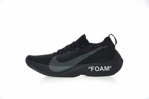 Off White x Nike Vapor Street Flyknit Dark Grey Black White AQ1763-002