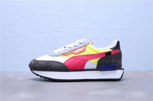 Puma Basket Classic Tiger Mesh Noir Rouge Jaune Unisexe Chaussures 372268-03