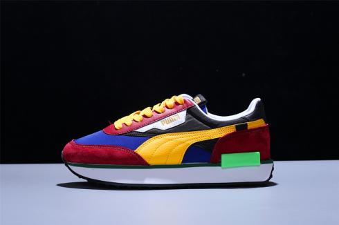 Puma Basket Classic Tiger Mesh Rouge Jaune Chaussures Casual 372053-01