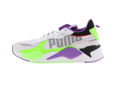 Puma RS-X Bold Fluorescent P Weiß Grün Gecko Royal Lilac Herrenschuhe 372715-02