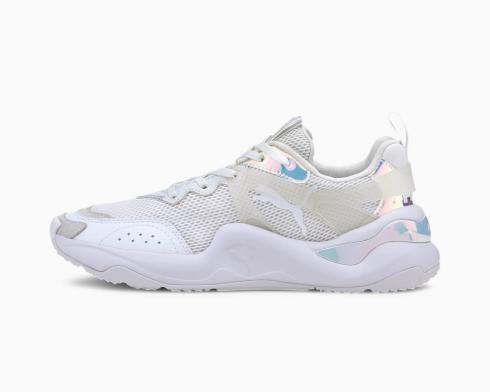 Puma Womens Rise Glow White Iridescent Womens Casual Shoes 372855-01