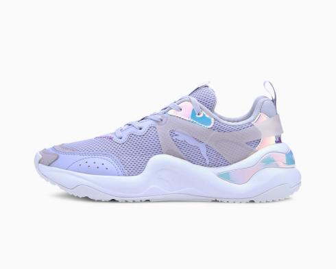 Puma Womens Rise Glow White Purple Womens Casual Shoes 372855-02