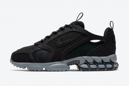 Stussy x Nike Air Zoom Spiridon Caged Black Cool Grey CQ5486-001