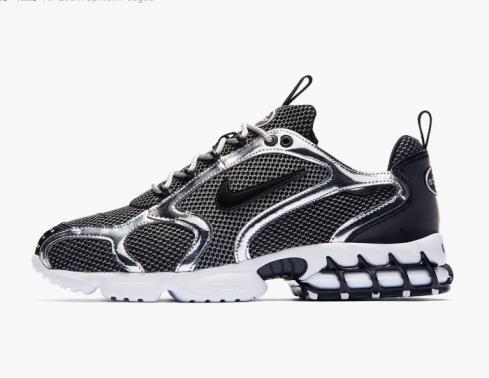 Stussy x Nike Air Zoom Spiridon Caged Pure Platinum Czarny Biały CU1854-001