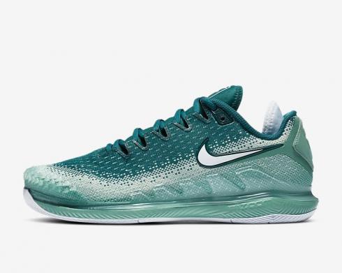 Womens Nike Court Air Zoom Vapor X Knit White Green Black AR8835-300