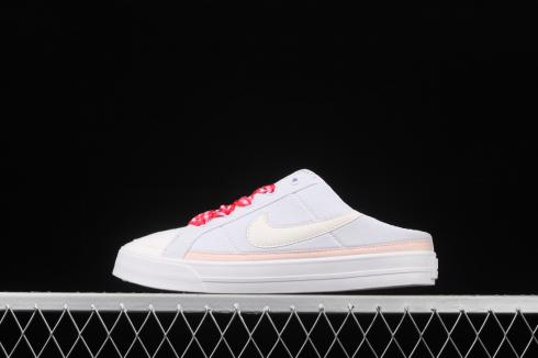 Womens Nike Court Legacy Mule White Red Shoes DJ5058-011