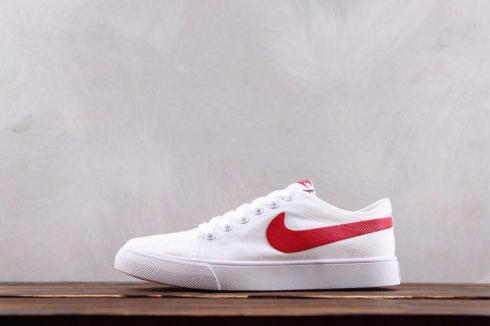 Womens Nike Primo Court Leinwand White Red Womens Shoes 631635-103
