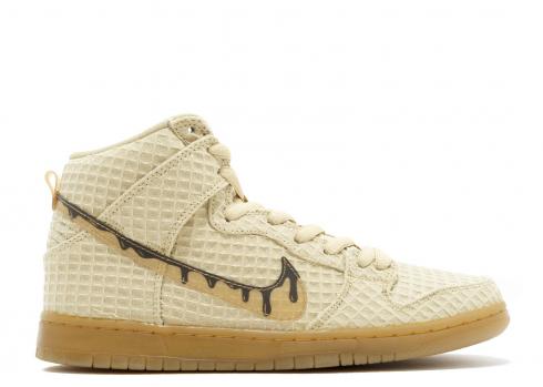 Dunk High Premium SB Chicken And Waffles Brown Star Gold Classic Flt 313171-722 .