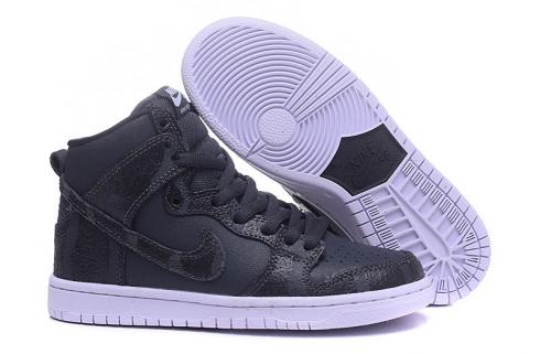 Nike DUNK SB High Skateboarding Sapatos Unissex Sapatos de Estilo de Vida Preto Roxo 313171