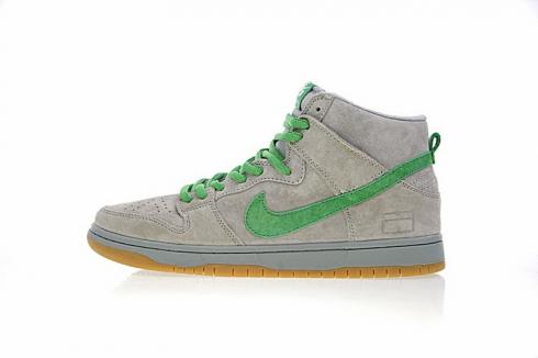 Nike SB Dunk High Premium Skateboarding Zapatos Estilo de vida Zapatos Plata Verde 313171-039