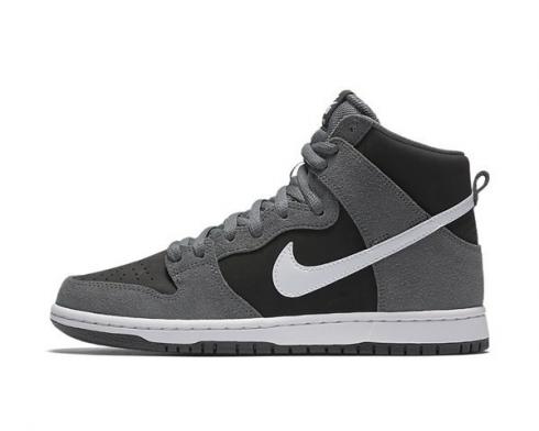 buty męskie Nike SB Dunk High Pro ciemnoszary czarny biały 854851-010