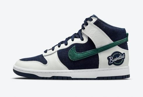 Nike SB Dunk High Sports Specialities White Navy Green DH0953-400