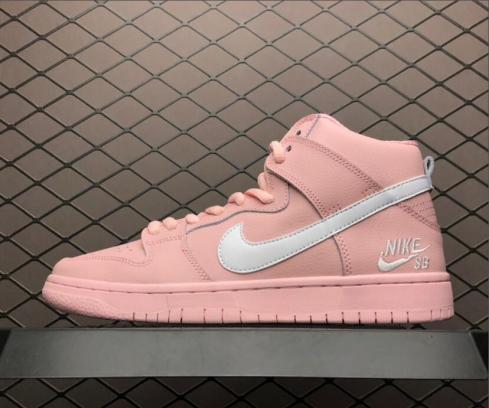 Nike SB Zoom Dunk High PRO 粉紅色白色免費購物 854851-200