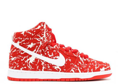 Nike SB Dunk High Prm Raw Meat Challenge Bianco Rosso 313171-616