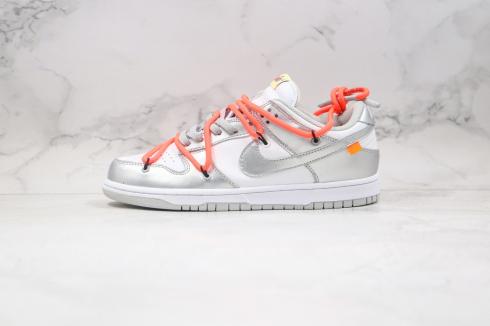 Nike Dunk Low Off-White Metallic Silver White Total Orange CT0856-200