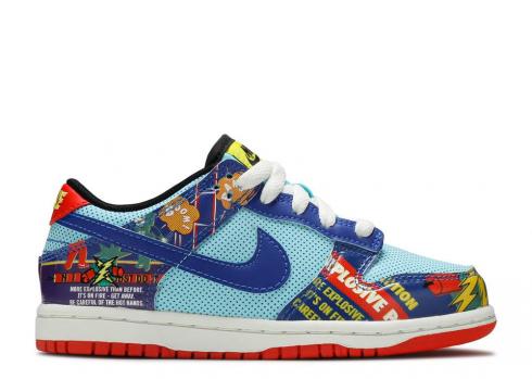 Nike SB Dunk Low Ps Chinese New Year Firecracker Blu Copa Sail Hyper Chile Rosso DD8479-446