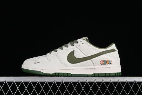 Nike SB Dunk Low GUCCI Sail Off White Olive Green Gold DQ1098-368