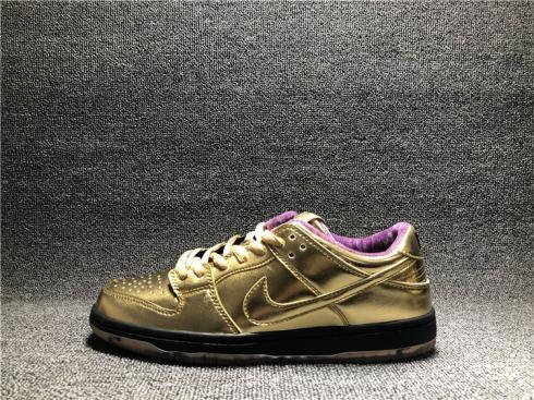 Nike SB Dunk Low QS Metallic Gold Mens Shoes 854866-776