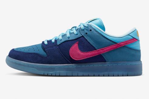 Nike SB Dunk Low Run The Jewels Deep Royal Blue Active Pink Blue Chill DO9404-400