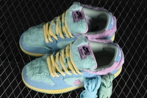 Nike SB Dunk Low Verdy Visty Blue Gaze Light Arctic Pink Bicycle Yellow ...