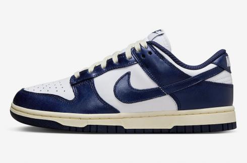 Nike SB Dunk Low Vintage Navy White Midnight Navy Santan FN7197-100