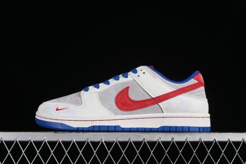 Nike SB Dunk Low Year of the Dragon Grigio Blu Off White Rosso CR8033-504