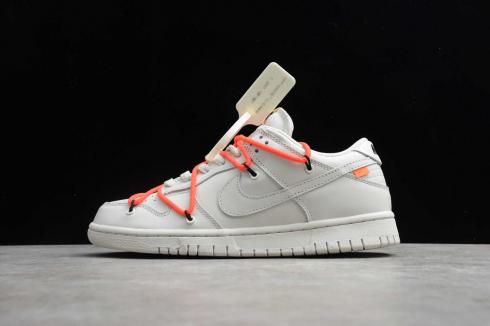 Off-White x Nike SB Dunk Low LTHR OW Beige White Red CT0856-900