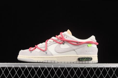 Off-White x Nike SB Dunk Low Lot 17 מתוך 50 Neutral Grey Hyper Pink DJ0950-117