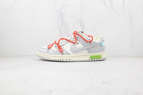 Off-White x Nike SB Dunk Low Lot 23 of 50 Sail Neutral Gray Habanero Red DM1602-126