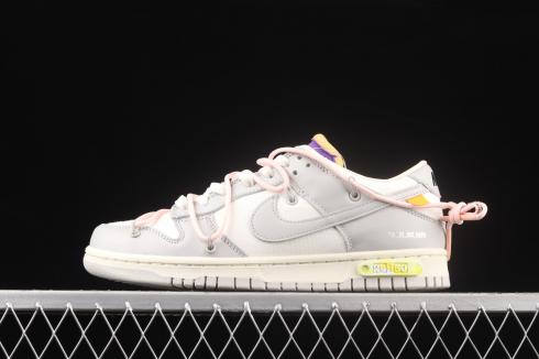 Off-White x Nike SB Dunk Low Lot 24 din 50 Sail Neutral Grey Washed Coral DM1602-119