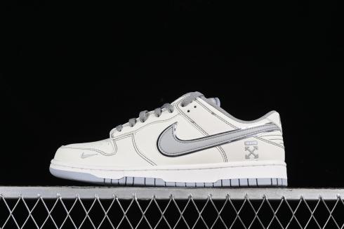 Off-White x Nike SB Dunk Low White Grey Silver DJ2024-001