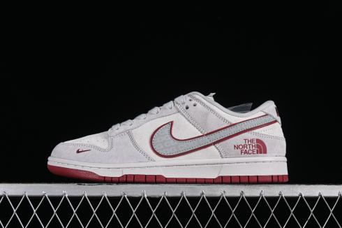 The North Face x CDG x Nike SB Dunk Low Gris Oscuro Rojo DQ1098-336
