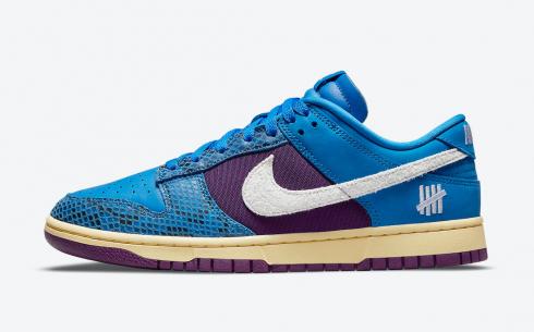 Undefeated x Nike SB Dunk Low SP 5 On It Dunk 與 AF1 Signal Blue Night Purple DH6508-400