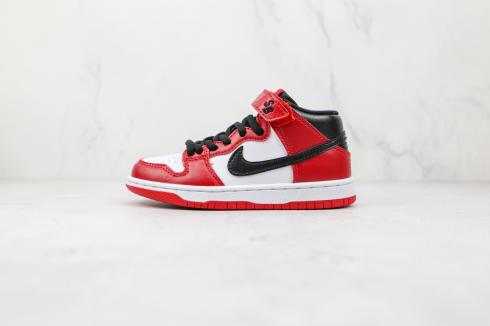 Nike SB Dunk Mid PRO ISO אדום לבן שחור נעלי ילדים CD6754-600