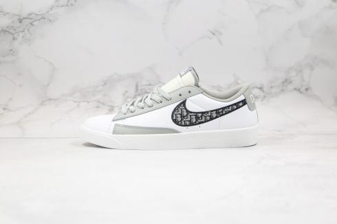 Dior X Nike SB Blazer Low Premium fehér fekete cipőt AV9370-303