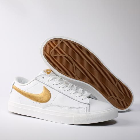 Nike Blazer Low 2017 Lifestyle-Schuhe Weiß Gold