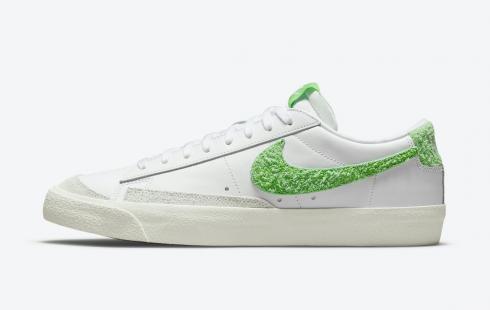Nike SB Blazer Low Soccer Pitch White Green Casual Shoes DJ6193-100
