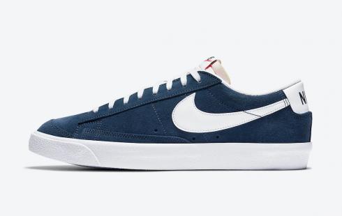Nike SB Blazer Low Suede Navy White Red Casual Shoes DA7254-400