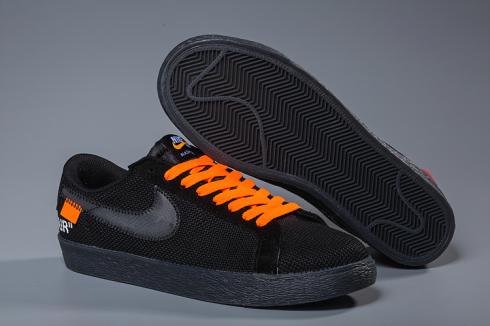 OFF WHITE X Nike Blazer Low GT SB รองเท้าสีดำสีส้มทั้งหมด